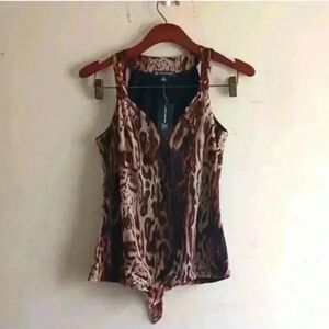 INC International Concepts Leopard Print Sleeveless Blouse